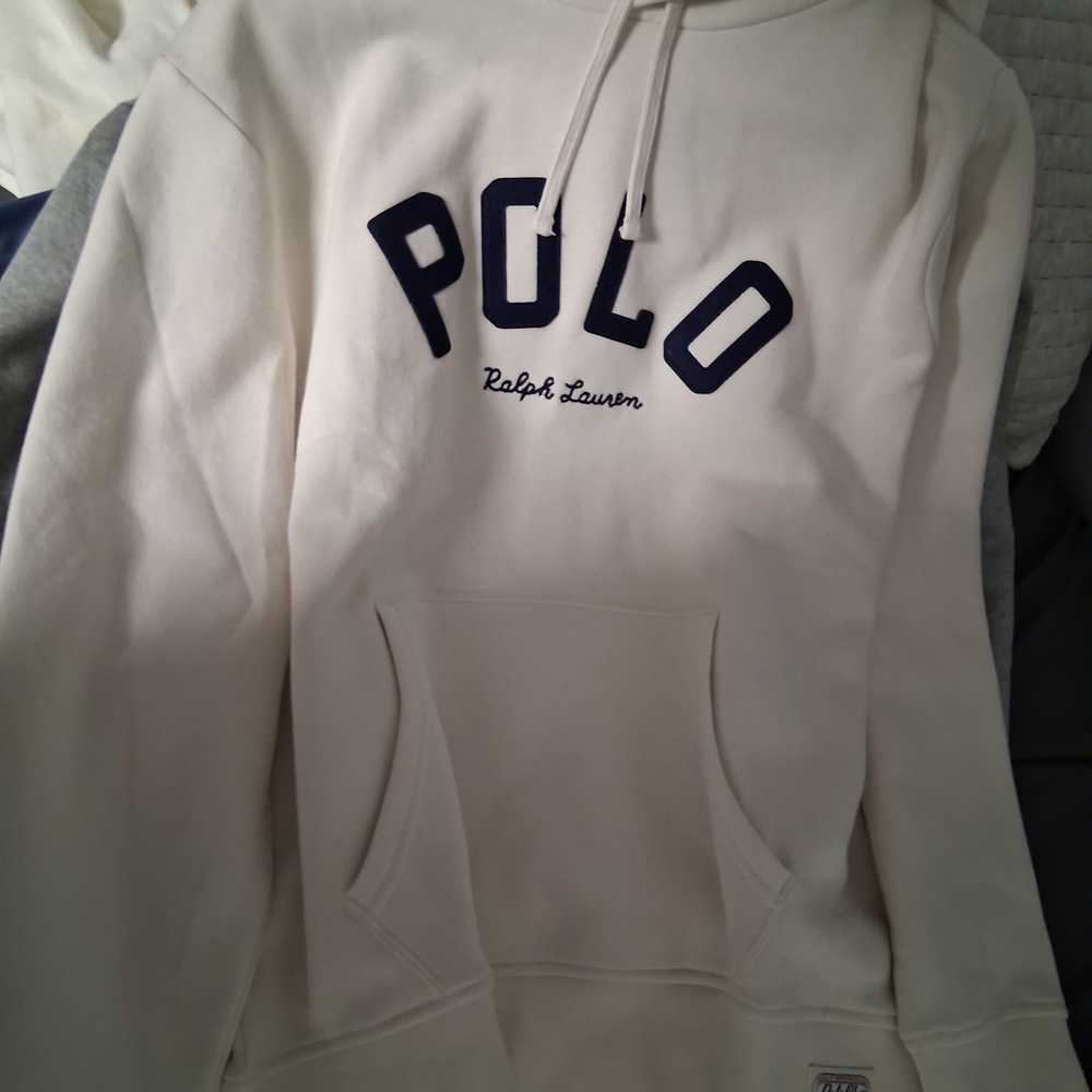 Polo by Ralph Lauren Cream Hoodie with Navy Logo